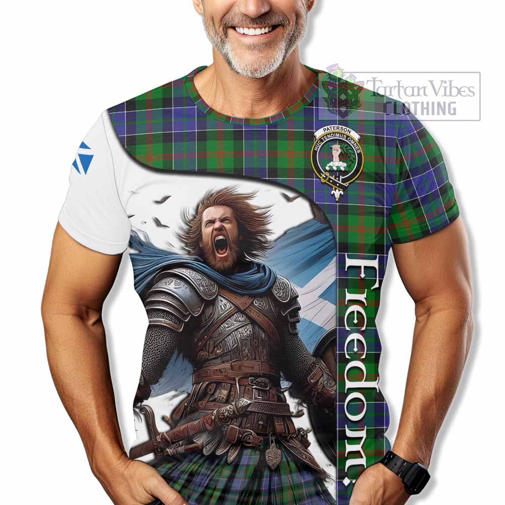 Paterson Crest Tartan T-Shirt Inspired by the Freedom of Scottish Warrior