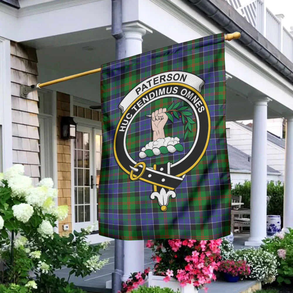 Paterson Tartan Flag with Family Crest - Tartan Vibes Clothing