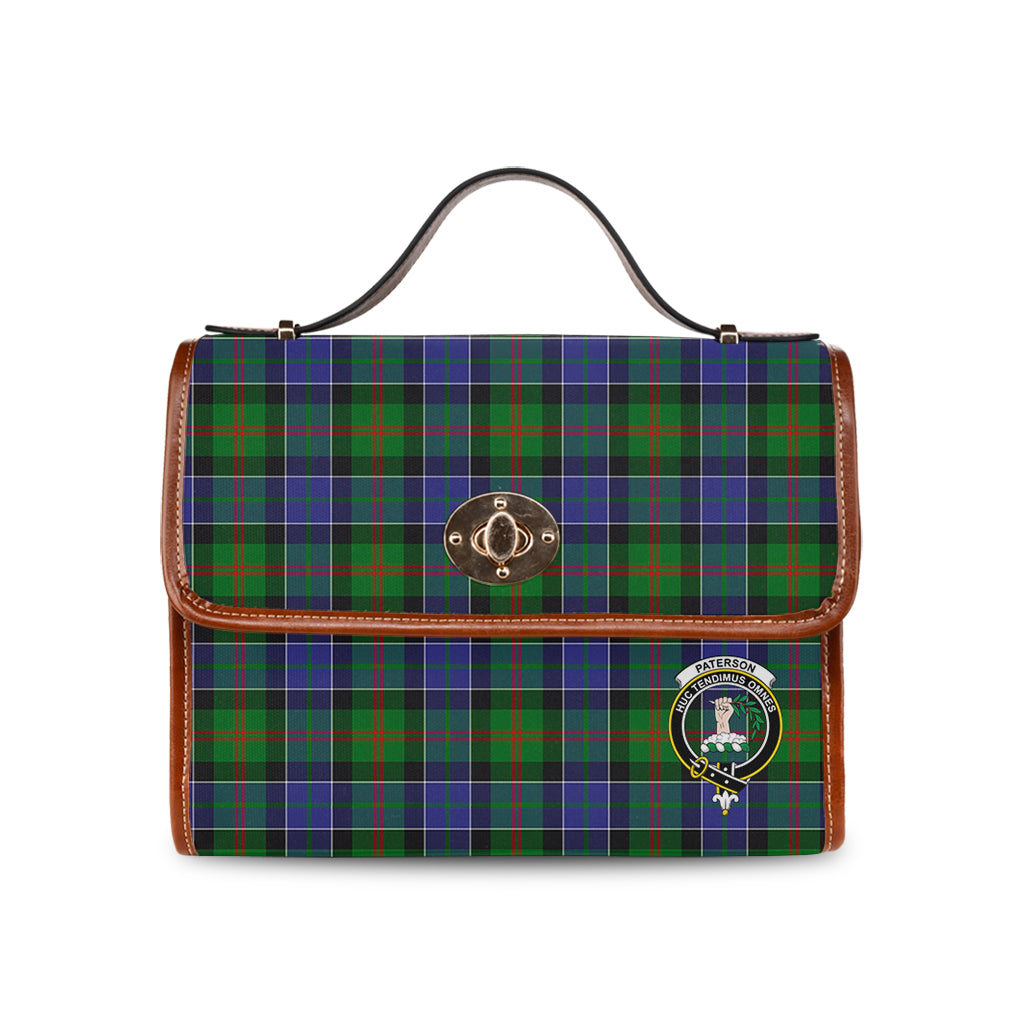 paterson-tartan-leather-strap-waterproof-canvas-bag-with-family-crest