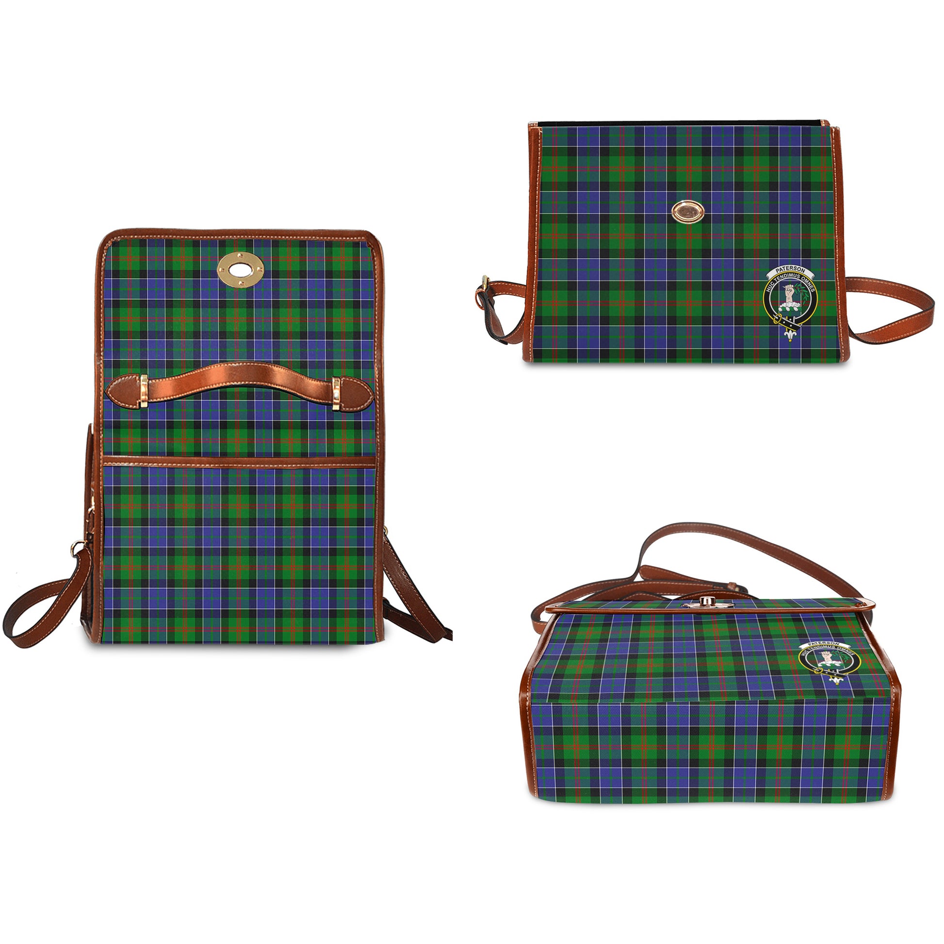 paterson-tartan-leather-strap-waterproof-canvas-bag-with-family-crest