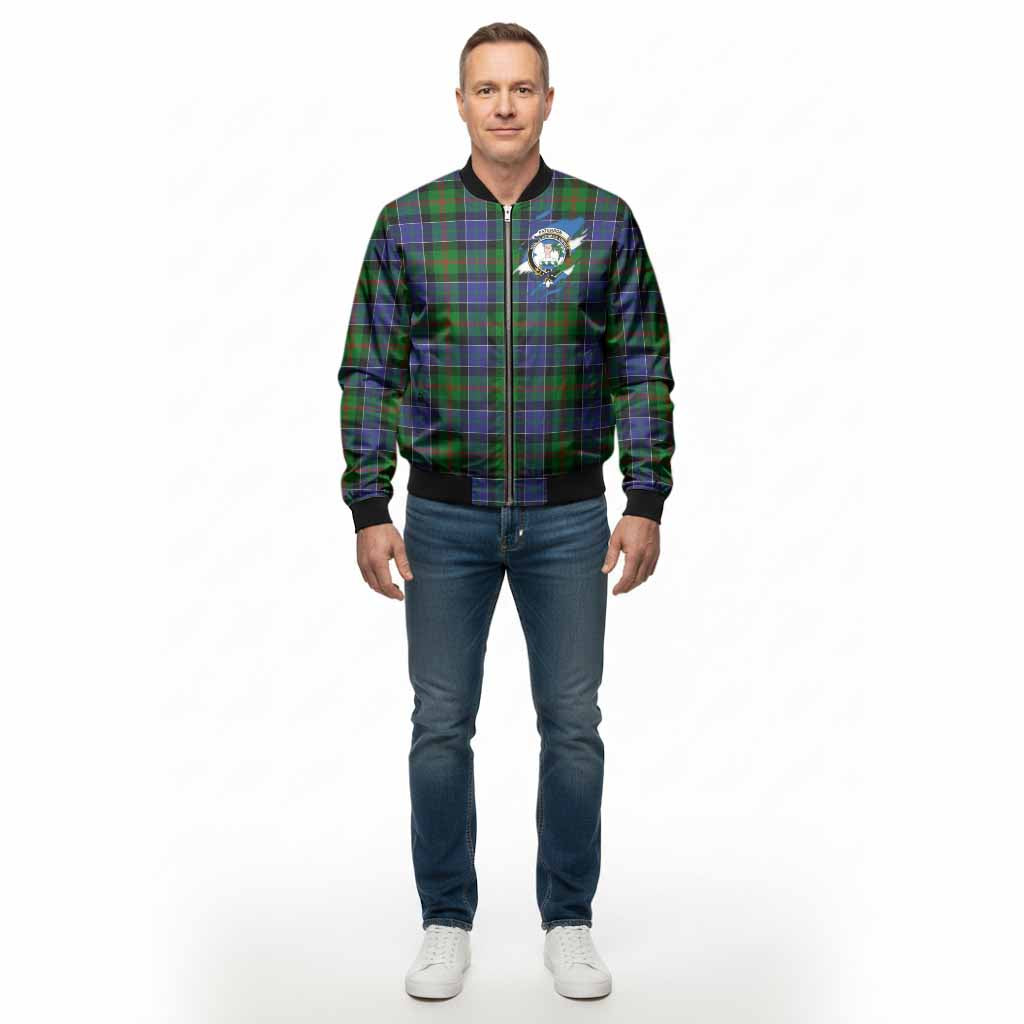 Paterson Clan Crest In Me Tartan Bomber Jacket Scotland Flag Style