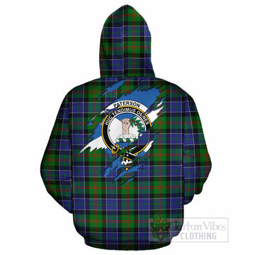 Paterson Clan Crest In Me Tartan Cotton Hoodie Scotland Flag Style