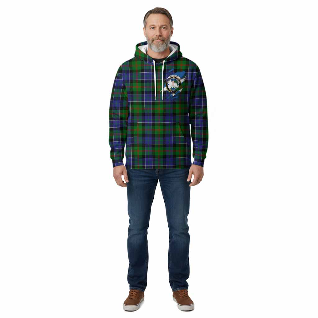 Paterson Clan Crest In Me Tartan Cotton Hoodie Scotland Flag Style
