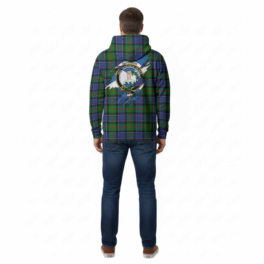 Paterson Clan Crest In Me Tartan Cotton Hoodie Scotland Flag Style