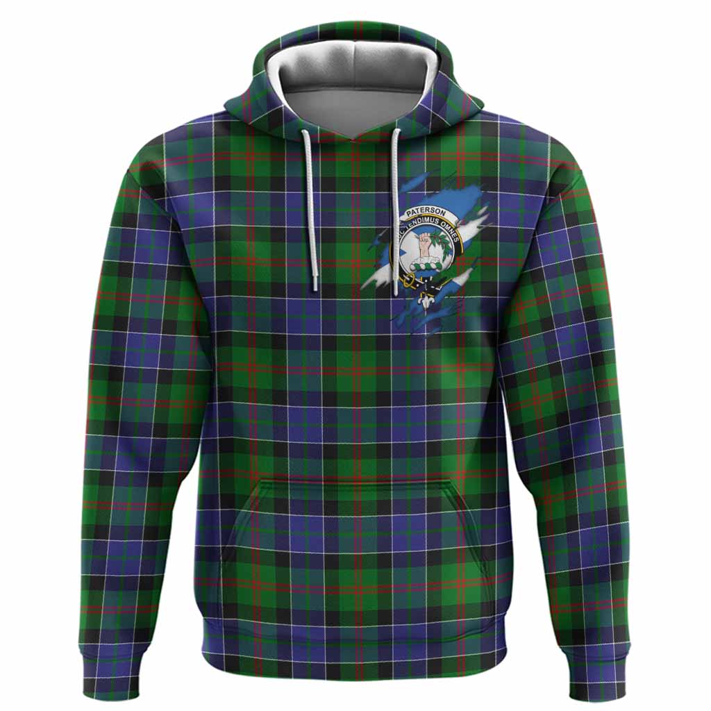 Paterson Clan Crest In Me Tartan Hoodie Scotland Flag Style
