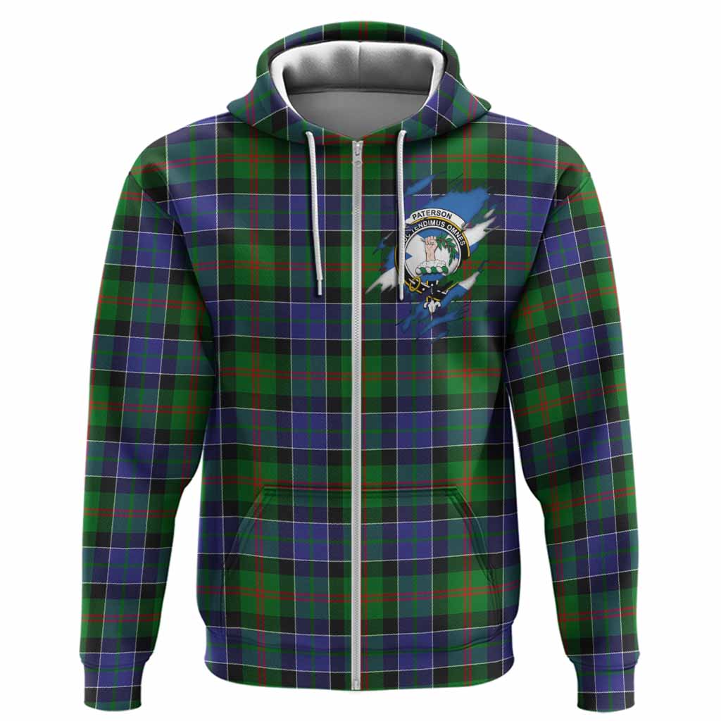 Paterson Clan Crest In Me Tartan Hoodie Scotland Flag Style