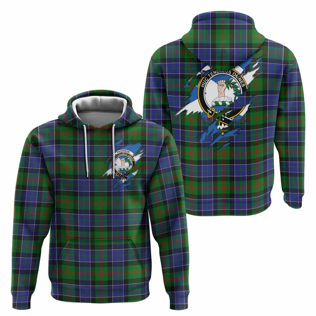 Paterson Clan Crest In Me Tartan Hoodie Scotland Flag Style