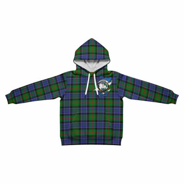 Paterson Clan Crest In Me Tartan Kid Hoodie Scotland Flag Style