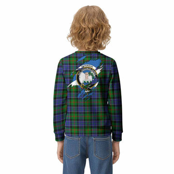 Paterson Clan Crest In Me Tartan Kid Knitted Sweatshirt Scotland Flag Style