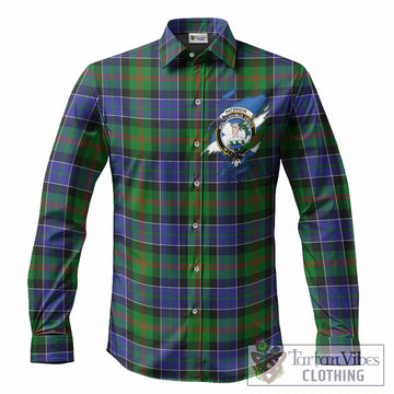 Paterson Clan Crest In Me Tartan Long Sleeve Button Shirts Scotland Flag Style