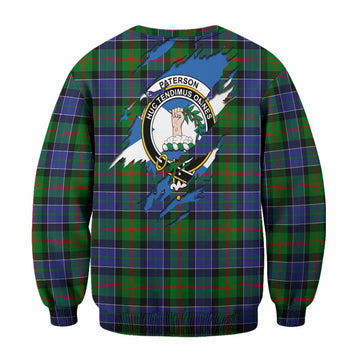 Paterson Clan Crest In Me Tartan Sweatshirt Scotland Flag Style