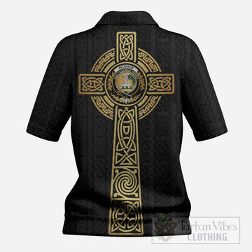 Paterson Clan Crest Women’s Polo Sweater Top with Celtic Tree of Life Inspired
