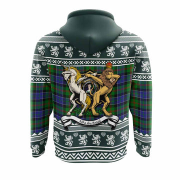 Paterson Clan Tartan Crest Christmas Hoodie Coat of Arms Funny Style