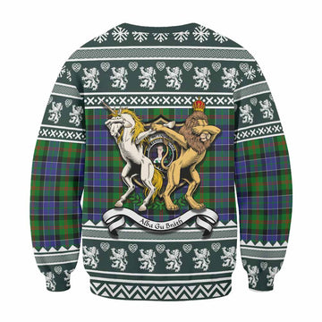 Paterson Clan Tartan Crest Christmas Sweatshirt Coat of Arms Funny Style