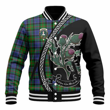 Paterson Family Crest Tartan Baseball Jacket Alba Thistle Inspired