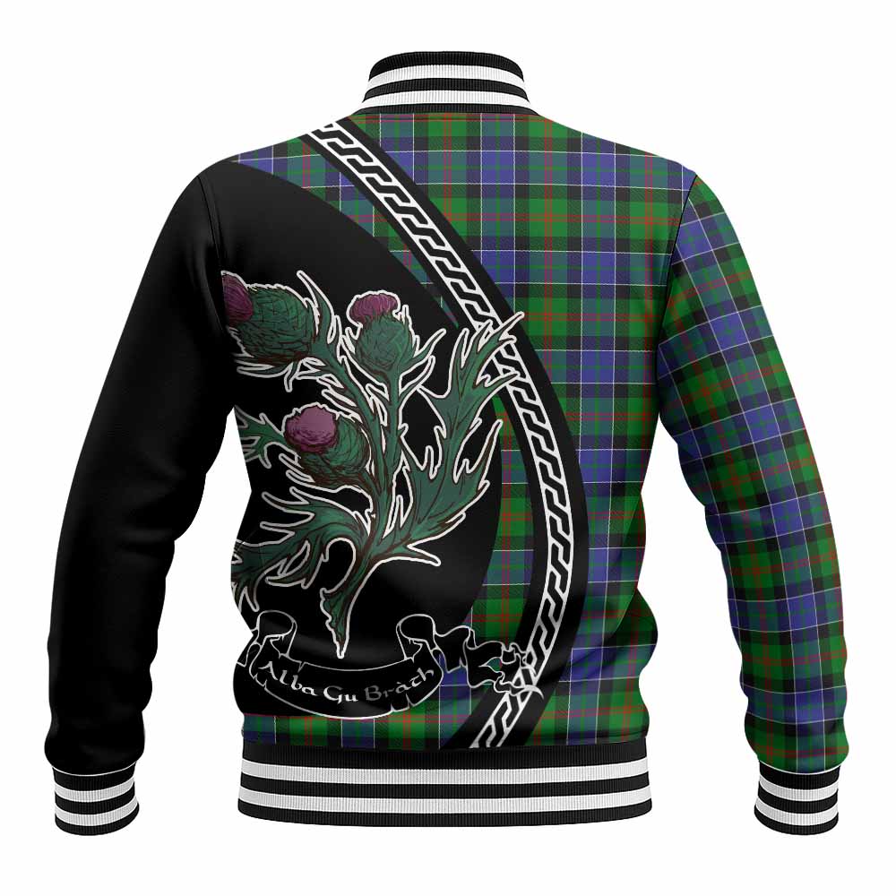 Paterson Family Crest Tartan Baseball Jacket Alba Thistle Inspired - Tartan Vibes Clothing