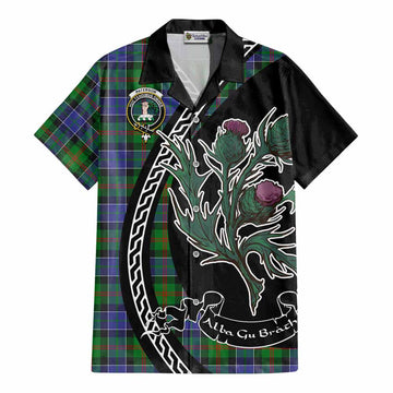 Paterson Family Crest Tartan Cotton Hawaiian Shirt Alba Thistle Inspired