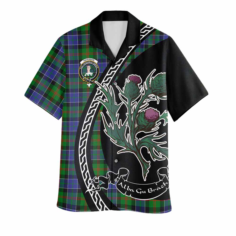 Paterson Family Crest Tartan Hawaiian Shirt Alba Thistle Inspired - Tartan Vibes Clothing
