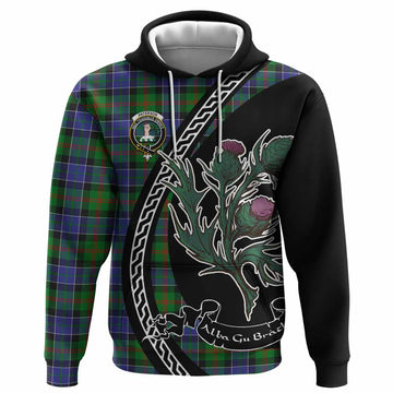 Paterson Family Crest Tartan Hoodie Alba Thistle Inspired