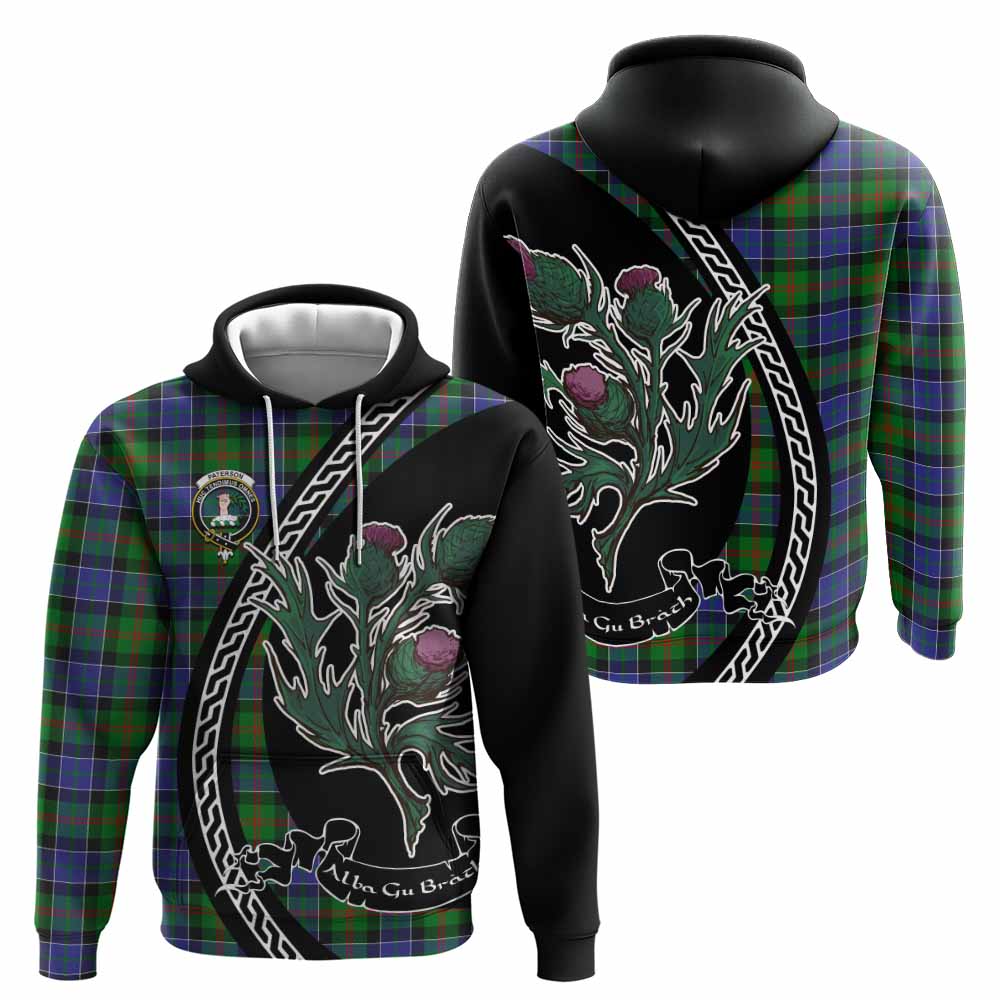 Paterson Family Crest Tartan Hoodie Alba Thistle Inspired - Tartan Vibes Clothing