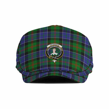 Paterson Family Crest Tartan Jeff Cap, Tartan Flat Cap