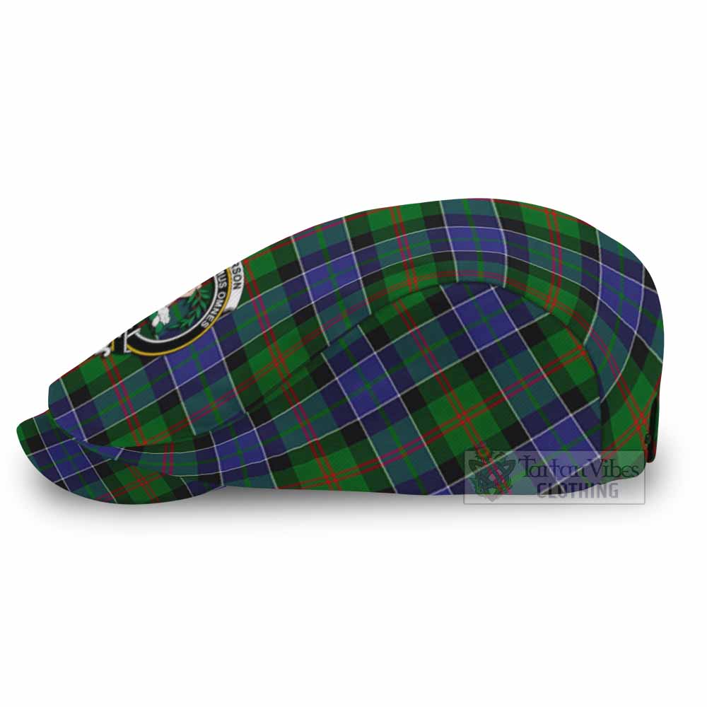 Paterson Family Crest Tartan Jeff Cap, Tartan Flat Cap