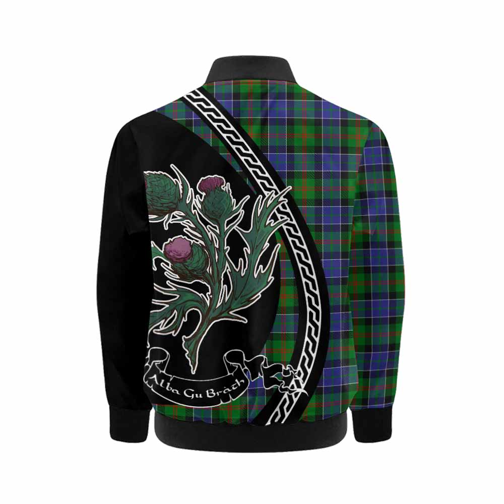 Paterson Family Crest Tartan Kid Bomber Jacket Alba Thistle Inspired - Tartan Vibes Clothing