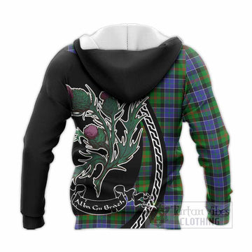 Paterson Family Crest Tartan Knitted Hoodie Alba Thistle Inspired
