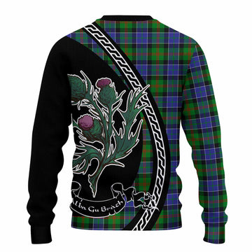 Paterson Family Crest Tartan Knitted Sweater Alba Thistle Inspired - Tartan Vibes Clothing