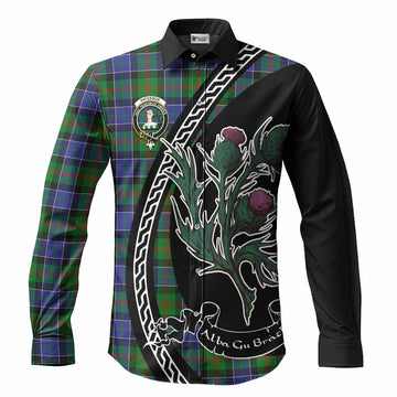 Paterson Family Crest Tartan Long Sleeve Button Shirts Alba Thistle Inspired