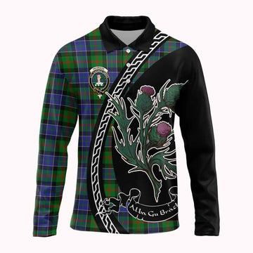 Paterson Family Crest Tartan Long Sleeve Polo Shirt Alba Thistle Inspired - Tartan Vibes Clothing