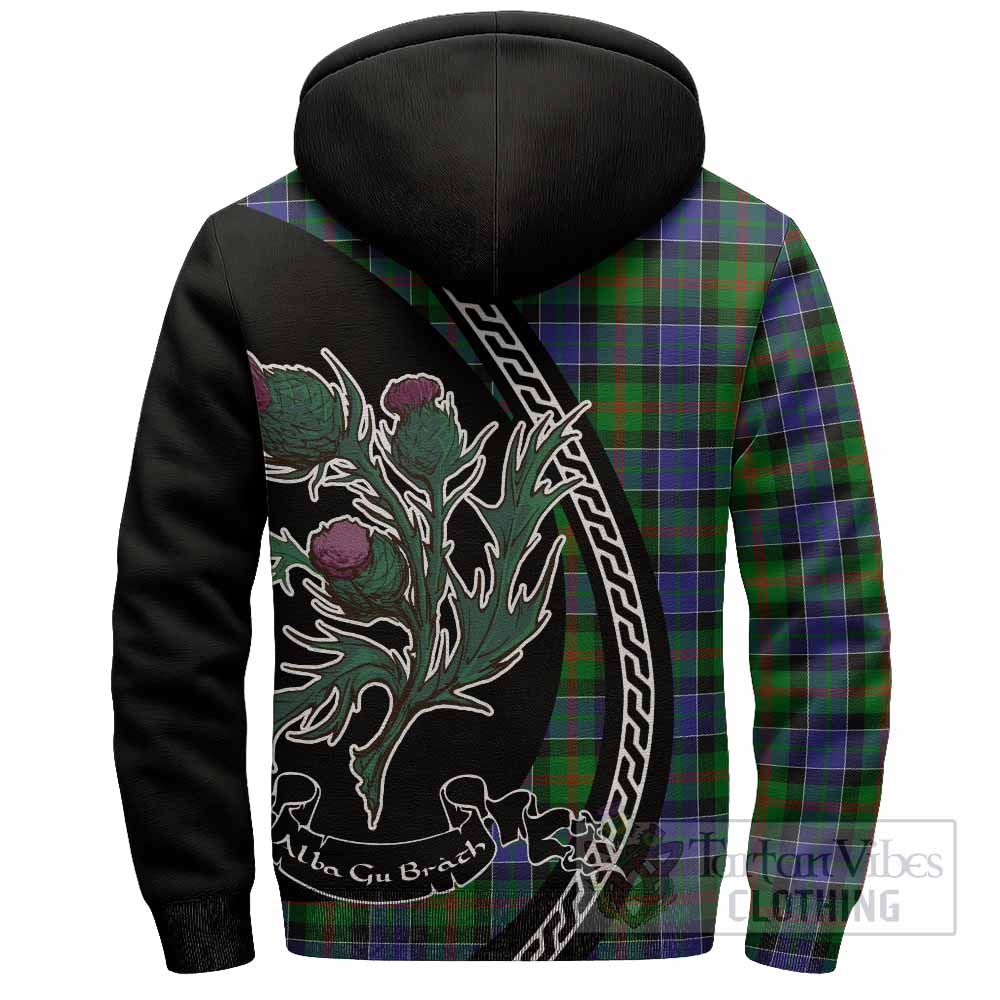 Paterson Family Crest Tartan Sherpa Hoodie Alba Thistle Inspired - Tartan Vibes Clothing