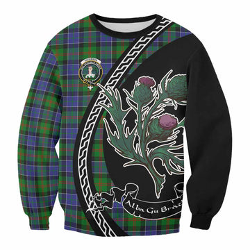 Paterson Family Crest Tartan Sweatshirt Alba Thistle Inspired