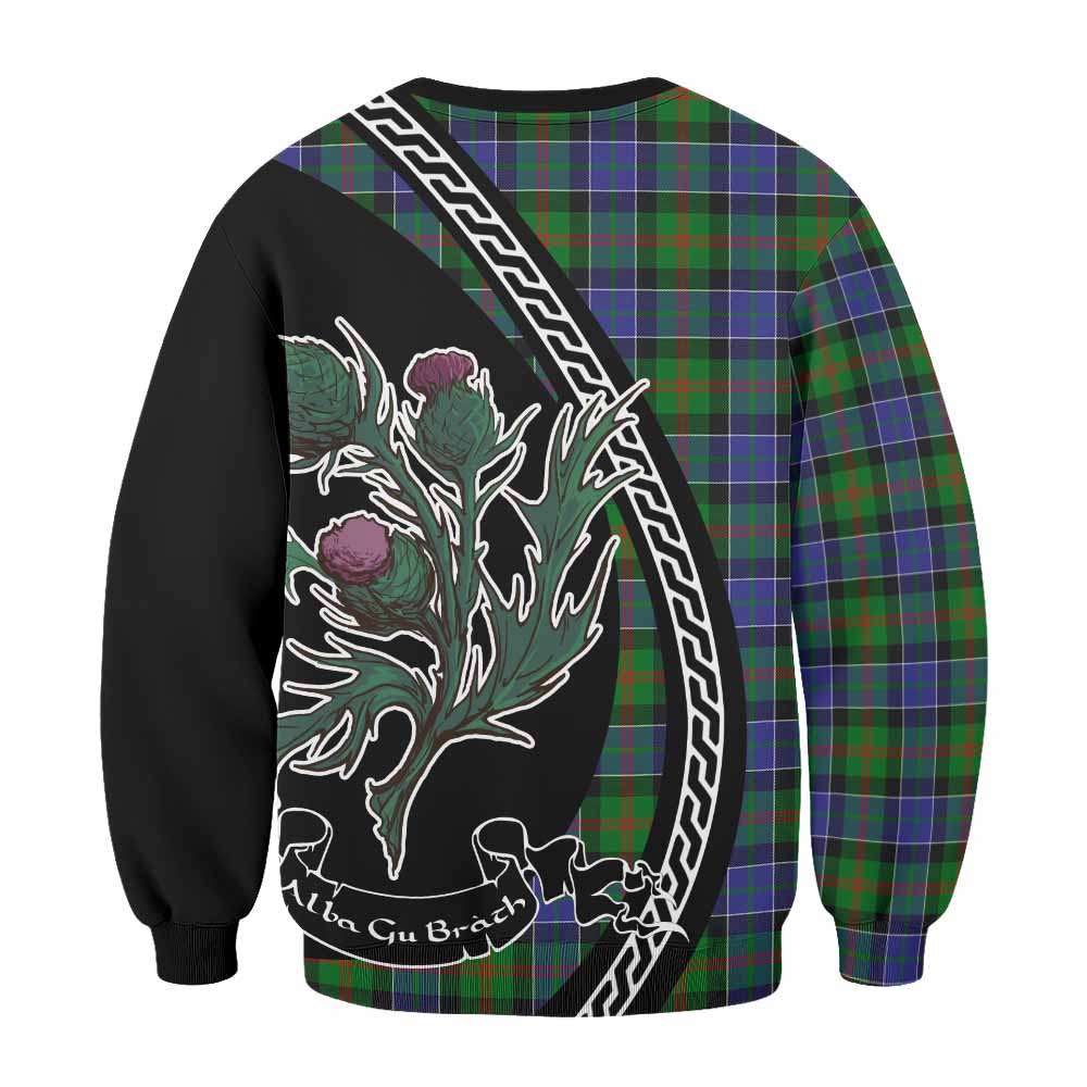 Paterson Family Crest Tartan Sweatshirt Alba Thistle Inspired - Tartan Vibes Clothing