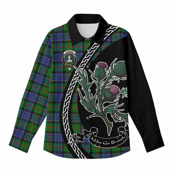 Paterson Family Crest Tartan Women Casual Shirt Alba Thistle Inspired - Tartan Vibes Clothing