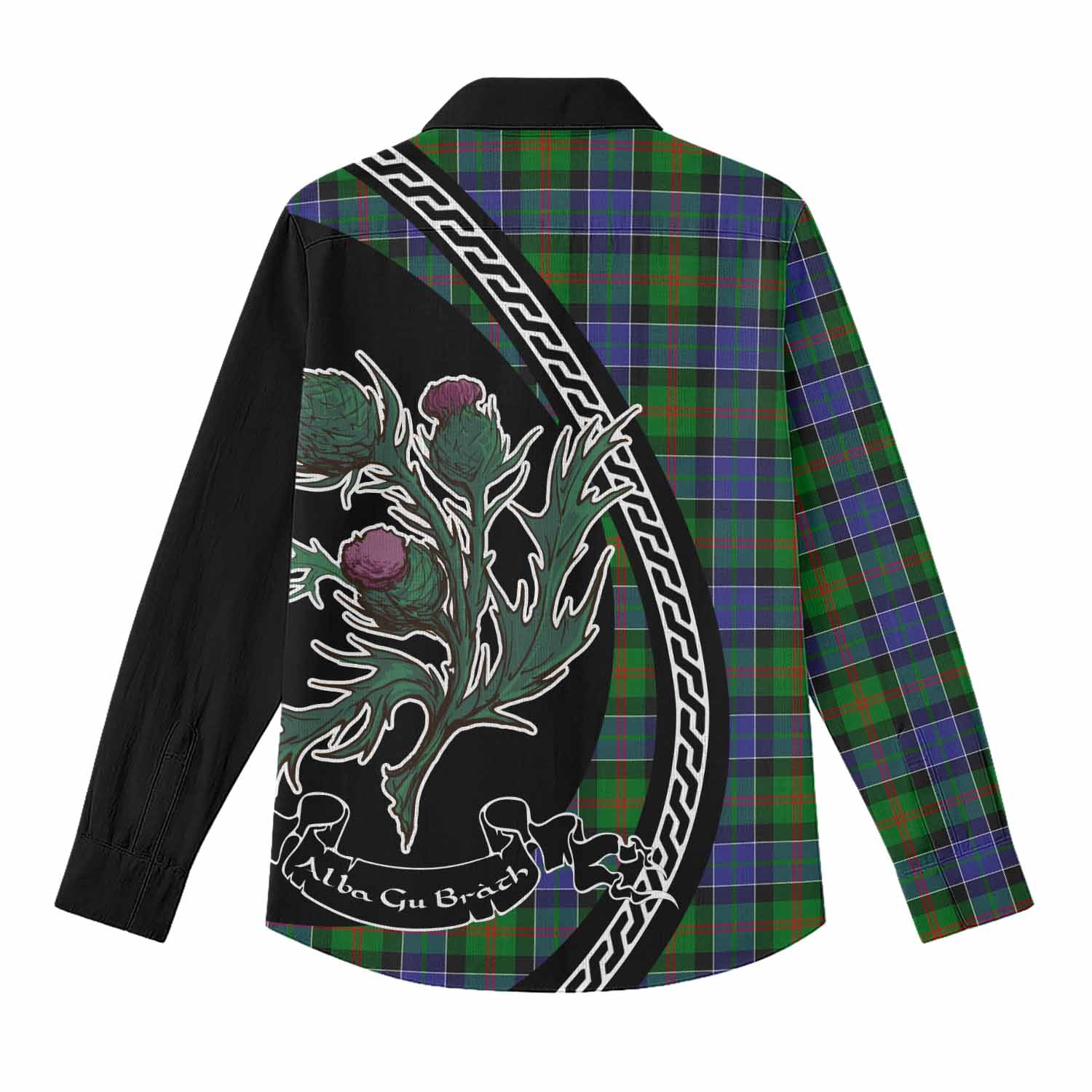 Paterson Family Crest Tartan Women Casual Shirt Alba Thistle Inspired - Tartan Vibes Clothing