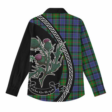 Paterson Family Crest Tartan Women Casual Shirt Alba Thistle Inspired - Tartan Vibes Clothing