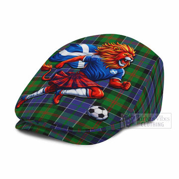 Paterson Scotland Football Tartan Flat Cap, Jeff Cap Lion Mascot Go Scottish - Tartan Vibes Clothing