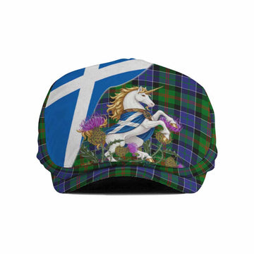 Paterson Scottish Tartan Unicorn Heritage Flat Cap, Jeff Cap