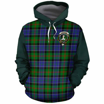 Paterson Tartan Accent Cotton Hoodie with Family Crest
