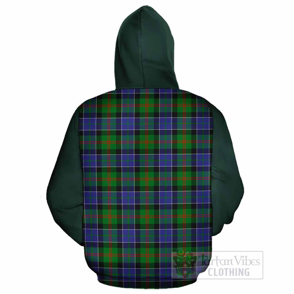 Paterson Tartan Accent Cotton Hoodie with Family Crest