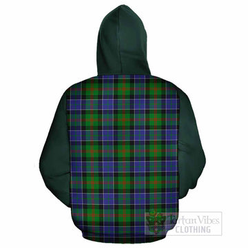 Paterson Tartan Accent Cotton Hoodie with Family Crest