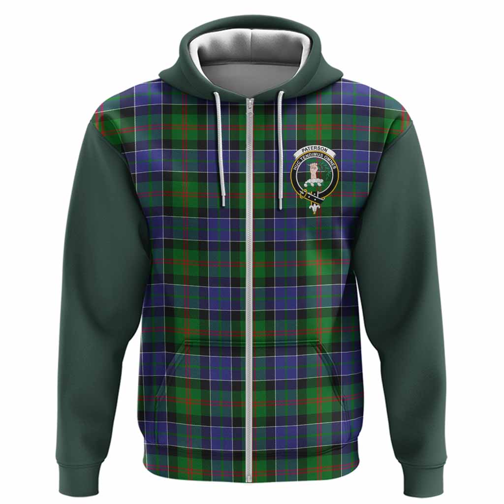 Paterson Tartan Accent Hoodie with Family Crest