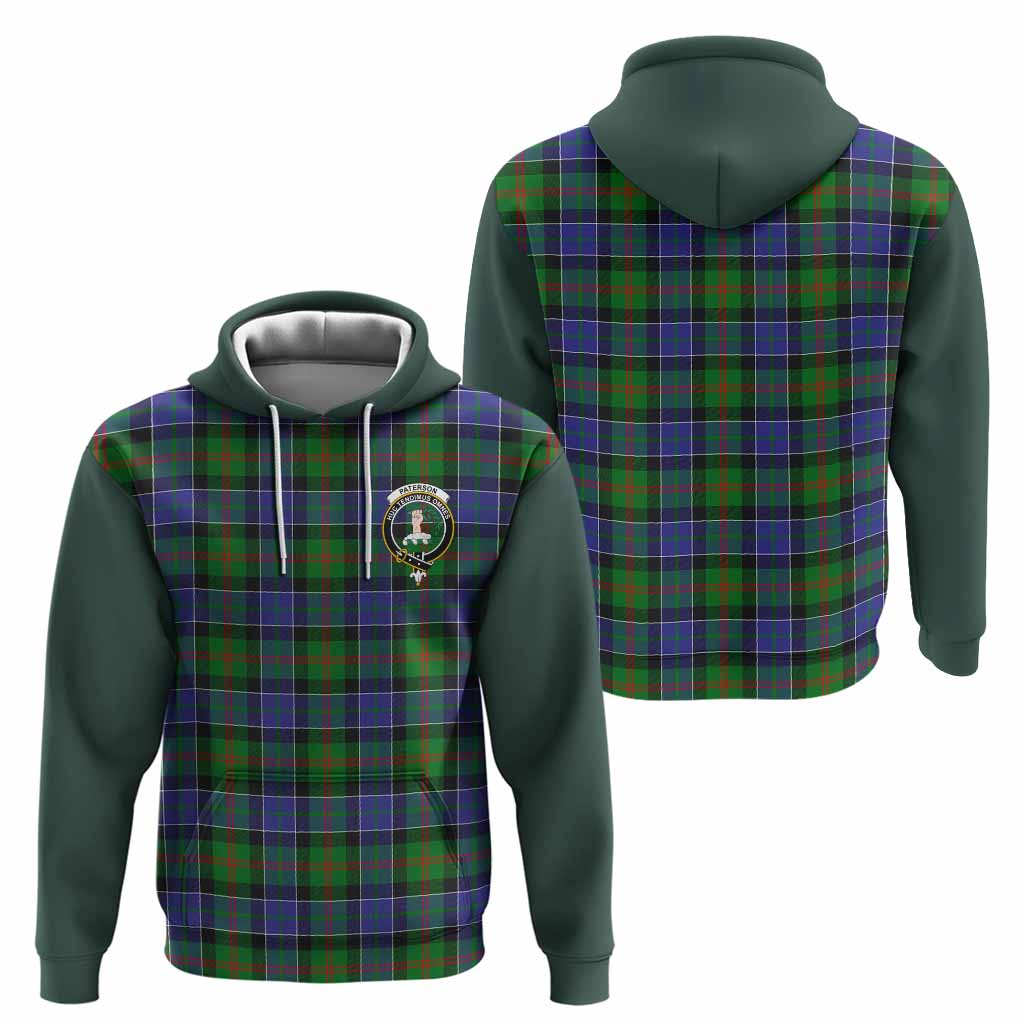 Paterson Tartan Accent Hoodie with Family Crest