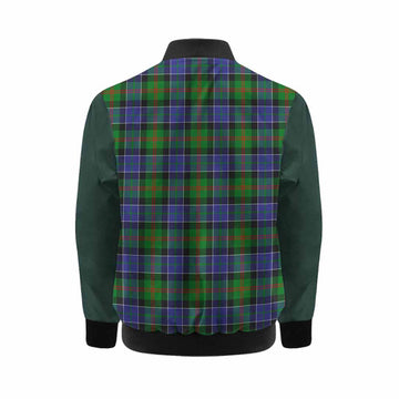 Paterson Tartan Accent Kid Bomber Jacket with Family Crest