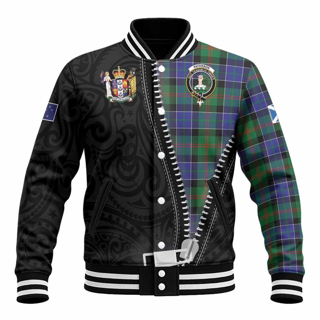 Paterson Tartan Baseball Jacket New Zealand Pattern Unique Zipper Stylized