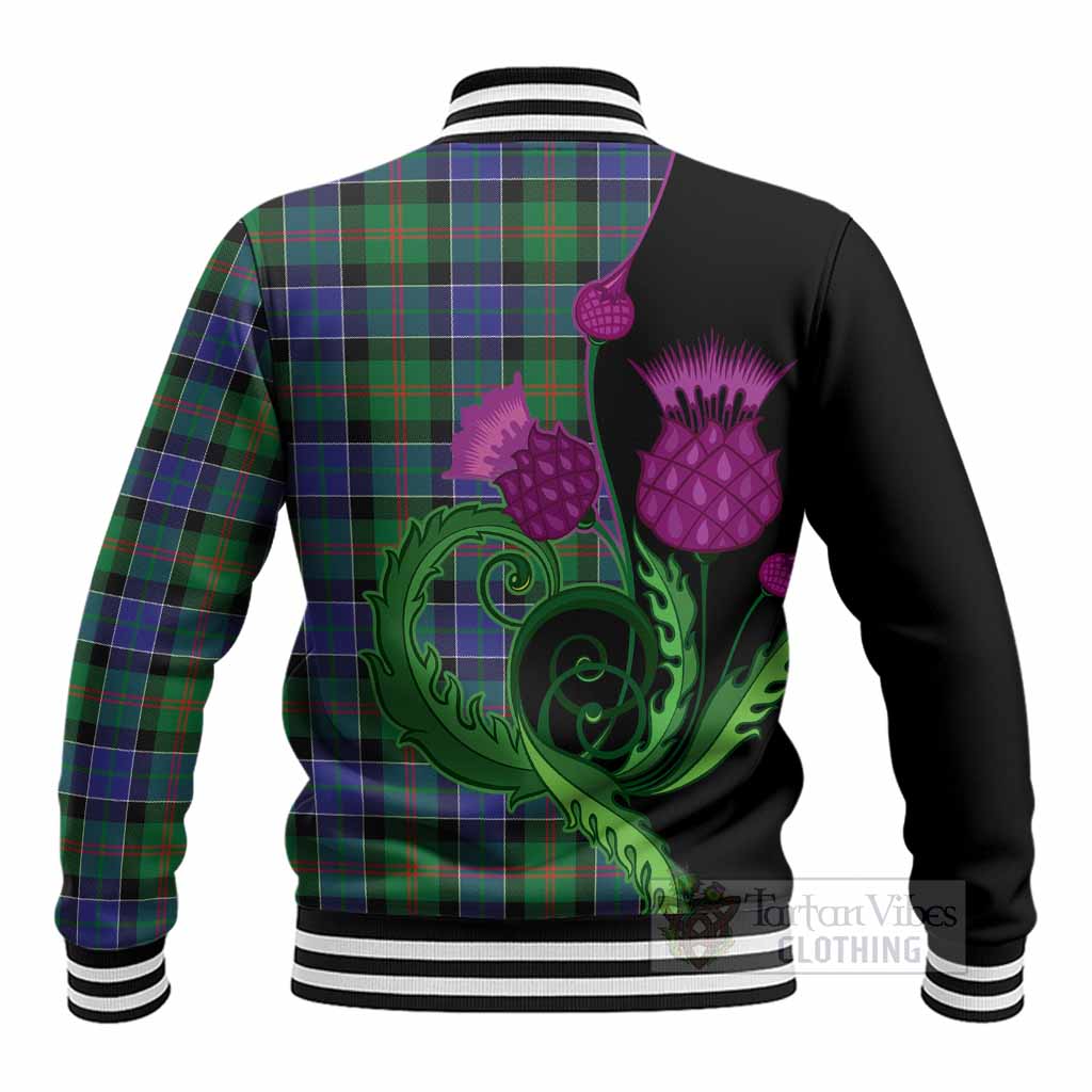 Paterson Tartan Baseball Jacket Traditional Scottish Thistle