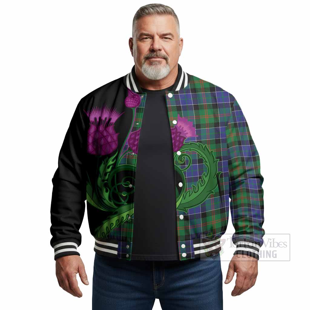 Paterson Tartan Baseball Jacket Traditional Scottish Thistle