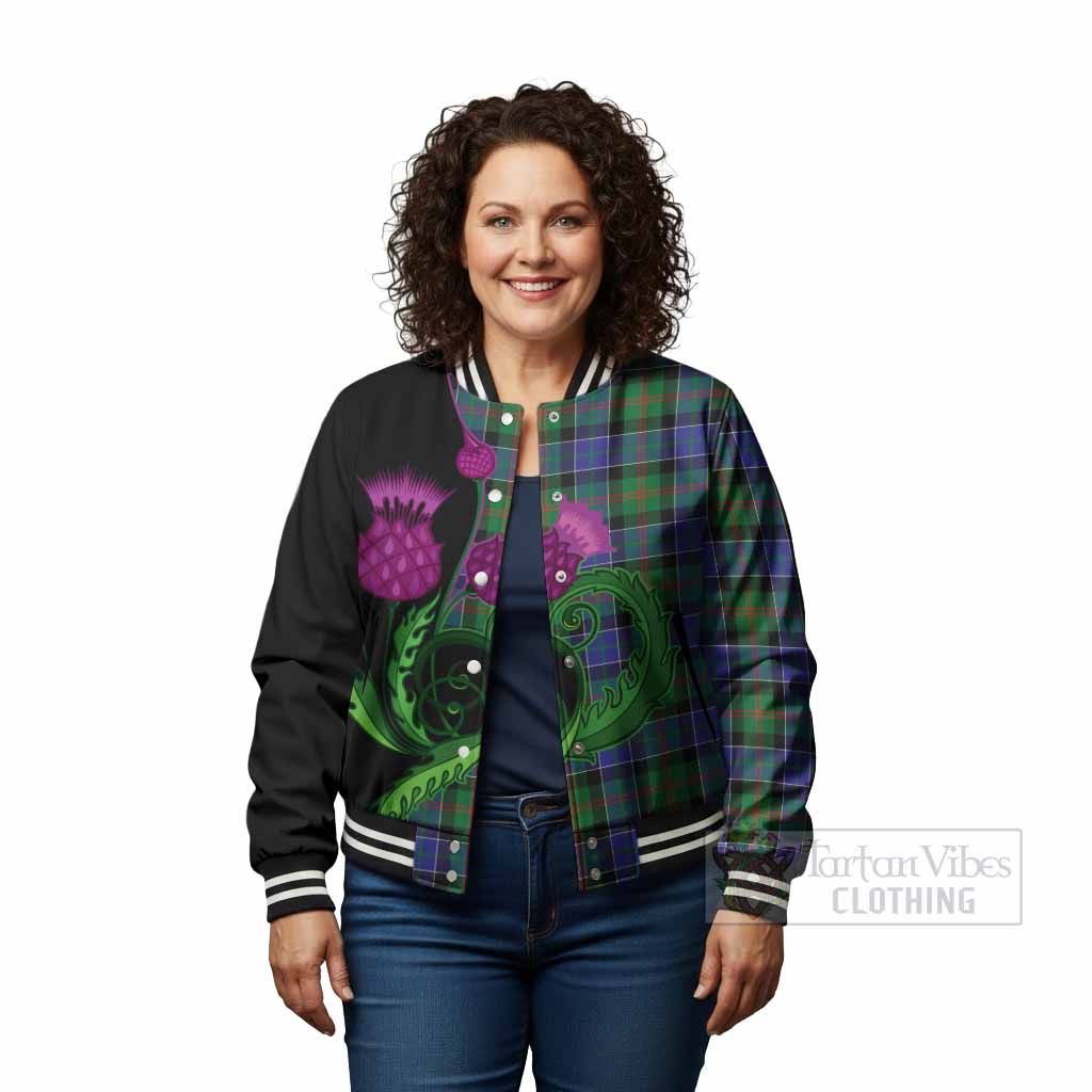 Paterson Tartan Baseball Jacket Traditional Scottish Thistle