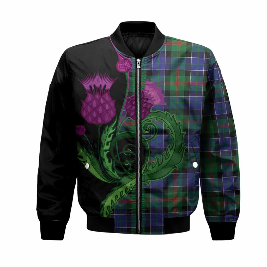 Paterson Tartan Bomber Jacket Traditional Scottish Thistle